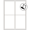 4" x 5" Blockout Rectangular Sheet Labels (4-UP)