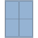 4" x 5" Pastel Blue Rectangular Sheet Labels (4-UP)