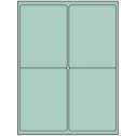 4" x 5" Pastel Green Rectangular Sheet Labels (4-UP)