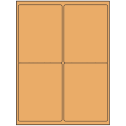 4" x 5" Pastel Orange Rectangular Sheet Labels (4-UP)