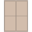 4" x 5" Pastel Tan Rectangular Sheet Labels (4-UP)