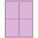 4" x 5" Pastel Purple Rectangular Sheet Labels (4-UP)