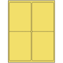 4" x 5" Pastel Yellow Rectangular Sheet Labels (4-UP)