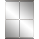 4" x 5" Silver Foil Rectangular Sheet Labels (4-UP)