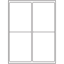 4" x 5" White Rectangular Sheet Labels (4-UP)