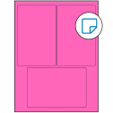 4" x 6" Fluorescent Pink Rectangular Sheet Labels - Removable Adhesive