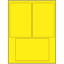 4" x 6" Fluorescent Yellow Rectangular Sheet Labels