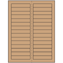 3.4375" x 0.667" Brown Kraft Rectangular Sheet Labels