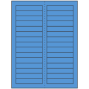 3.4375" x 0.667" Fluorescent Blue Rectangular Sheet Labels
