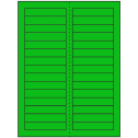3.4375" x 0.667" Fluorescent Green Rectangular Sheet Labels