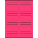 3.4375" x 0.667" Fluorescent Pink Rectangular Sheet Labels