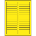 3.4375" x 0.667" Fluorescent Yellow Rectangular Sheet Labels