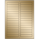 3.4375" x 0.667" Gold Foil Rectangular Sheet Labels