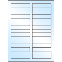 3.4375" x 0.667" White Premium High Gloss Rectangular Sheet Labels