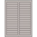3.4375" x 0.667" Gray Rectangular Sheet Labels
