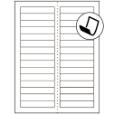 3.4375" x 0.667" Blockout Rectangular Sheet Labels