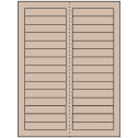 3.4375" x 0.667" Pastel Tan Rectangular Sheet Labels