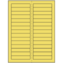 3.4375" x 0.667" Pastel Yellow Rectangular Sheet Labels