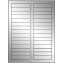 3.4375" x 0.667" Silver Foil Rectangular Sheet Labels