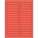 3.4375" x 0.667" Red Rectangular Sheet Labels