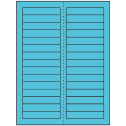 3.4375" x 0.667" Turquoise Rectangular Sheet Labels