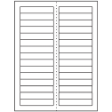 3.4375" x 0.667" White Rectangular Sheet Labels