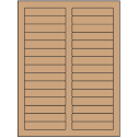 3.4375" x 0.667" Brown Kraft Rectangular Sheet Labels