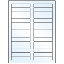 3.4375" x 0.667" Crystal Clear Rectangular Sheet Labels