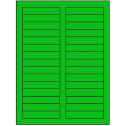 3.4375" x 0.667" Fluorescent Green Rectangular Sheet Labels
