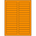 3.4375" x 0.667" Fluorescent Orange Rectangular Sheet Labels
