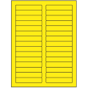 3.4375" x 0.667" Fluorescent Yellow Rectangular Sheet Labels