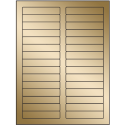 3.4375" x 0.667" Gold Foil Rectangular Sheet Labels