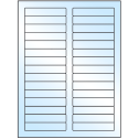 3.4375" x 0.667" White Premium High Gloss Rectangular Sheet Labels