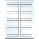 3.4375" x 0.667" White Mid Gloss Rectangular Sheet Labels