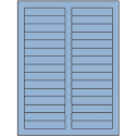 3.4375" x 0.667" Pastel Blue Rectangular Sheet Labels