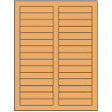 3.4375" x 0.667" Pastel Orange Rectangular Sheet Labels