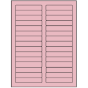 3.4375" x 0.667" Pastel Pink Rectangular Sheet Labels