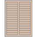 3.4375" x 0.667" Pastel Tan Rectangular Sheet Labels