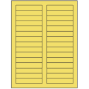3.4375" x 0.667" Pastel Yellow Rectangular Sheet Labels