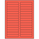 3.4375" x 0.667" Red Rectangular Sheet Labels