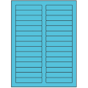 3.4375" x 0.667" Turquoise Rectangular Sheet Labels