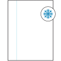 8.5" x 11" White Rectangular Sheet Labels - Freezer Grade Adhesive
