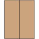 4.25" x 11" Brown Kraft Rectangular Sheet Labels
