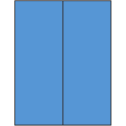 4.25" x 11" Fluorescent Blue Rectangular Sheet Labels