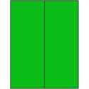 4.25" x 11" Fluorescent Green Rectangular Sheet Labels