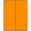 4.25" x 11" Fluorescent Orange Rectangular Sheet Labels