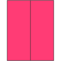 4.25" x 11" Fluorescent Pink Rectangular Sheet Labels