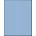 4.25" x 11" Pastel Blue Rectangular Sheet Labels