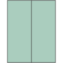 4.25" x 11" Pastel Green Rectangular Sheet Labels