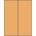 4.25" x 11" Pastel Orange Rectangular Sheet Labels